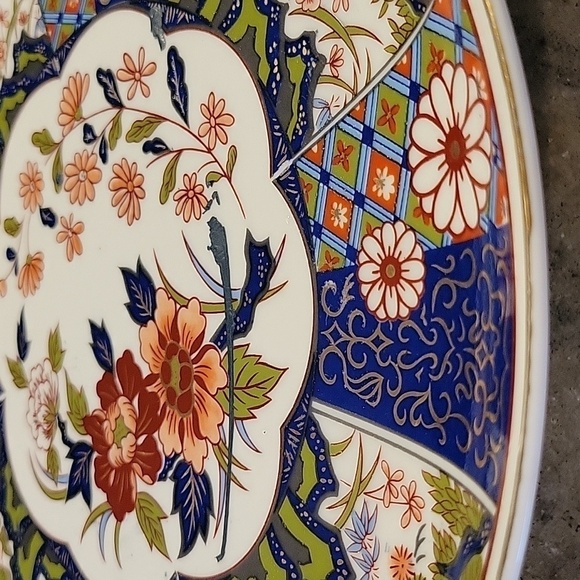 Japanese Imari Porcelain Floral Plate - Picture 3 of 7